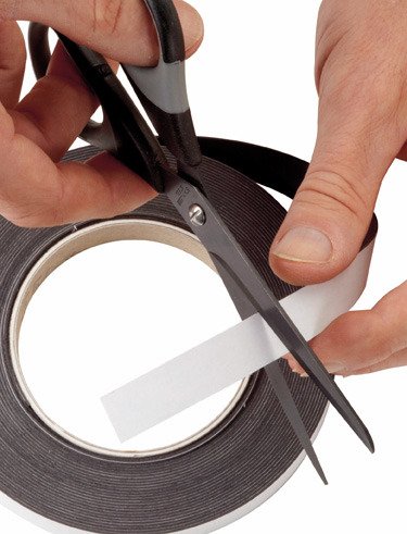 Jakob Maul Gmbh Hebel Cinta Magnética Longitud 10 M Ancho 25 Mm Negro Dicke 1 Eine Seite
