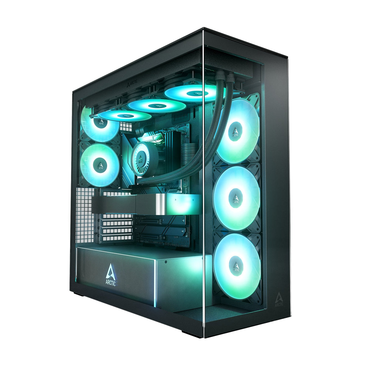 Caja Pc Arctic Xtender (Negro, Tempered Glass X 2 (Klar)) Acpcc00023a