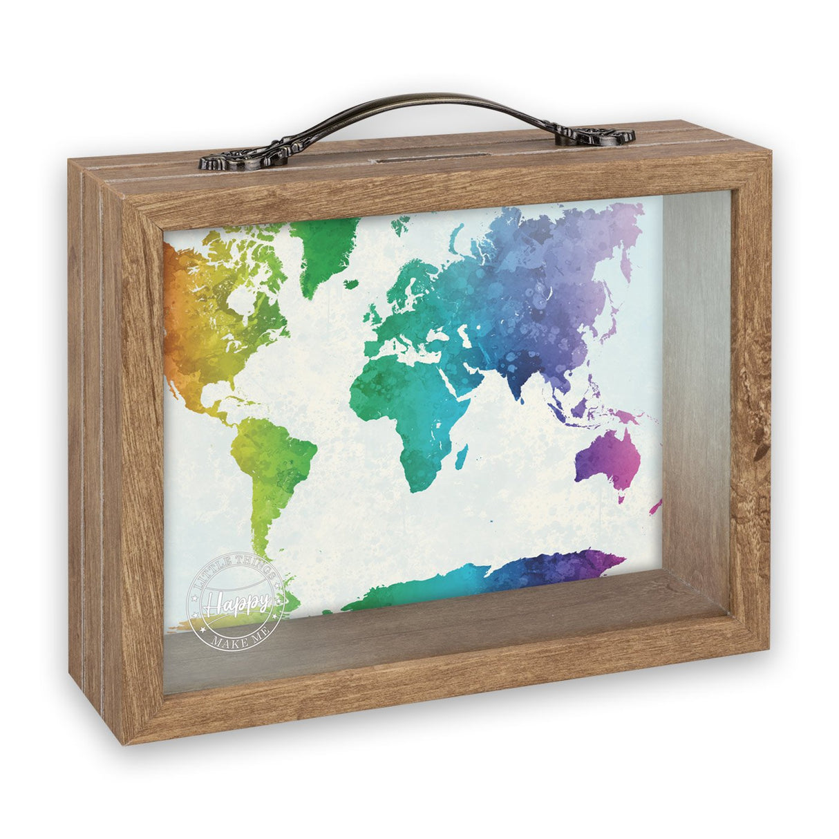 Zep Jacob Caja De Dinero Marrón Vidrio, Mdf, Madera 1 Pieza(S)