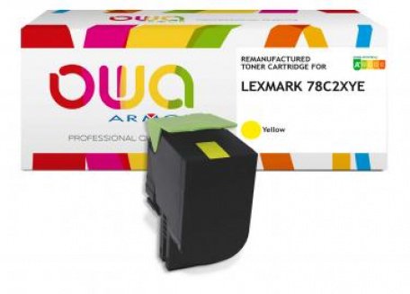 Owa Toner Compatible Para Lexmark 78c2xy0 Amarillo (5.000 S.)