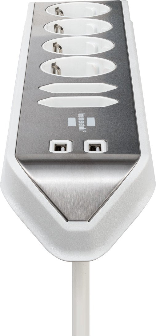 EAN 4007123672837 - Brennenstuhl 1153590620 base múltiple 2 m 6 salidas AC Interior Plata, Blanco imagen 4