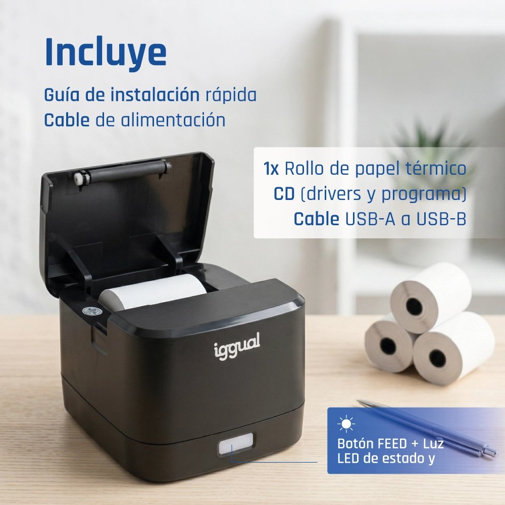 EAN 8435364318836 - iggual TP Easy 58 203 x 203 DPI Alámbrico Transferencia térmica Impresora de recibos imagen 15