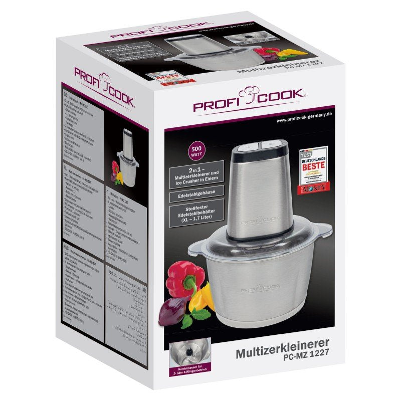 Picadora Múltiple Proficook Mz 1227 Acero Inoxidable Mz1227