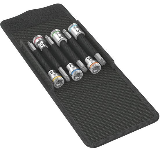 Juego De Tuercas De Punta Wera Zyklop 8767 B Torx Hf 1, 3/8", 6 Piezas, Llave De Tubo (Con Función De Retención)