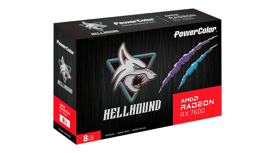 Tarjeta Gráfica Powercolor Rx 7600 Hellhound 8gb Ddr6 Hdmi + 3xdp