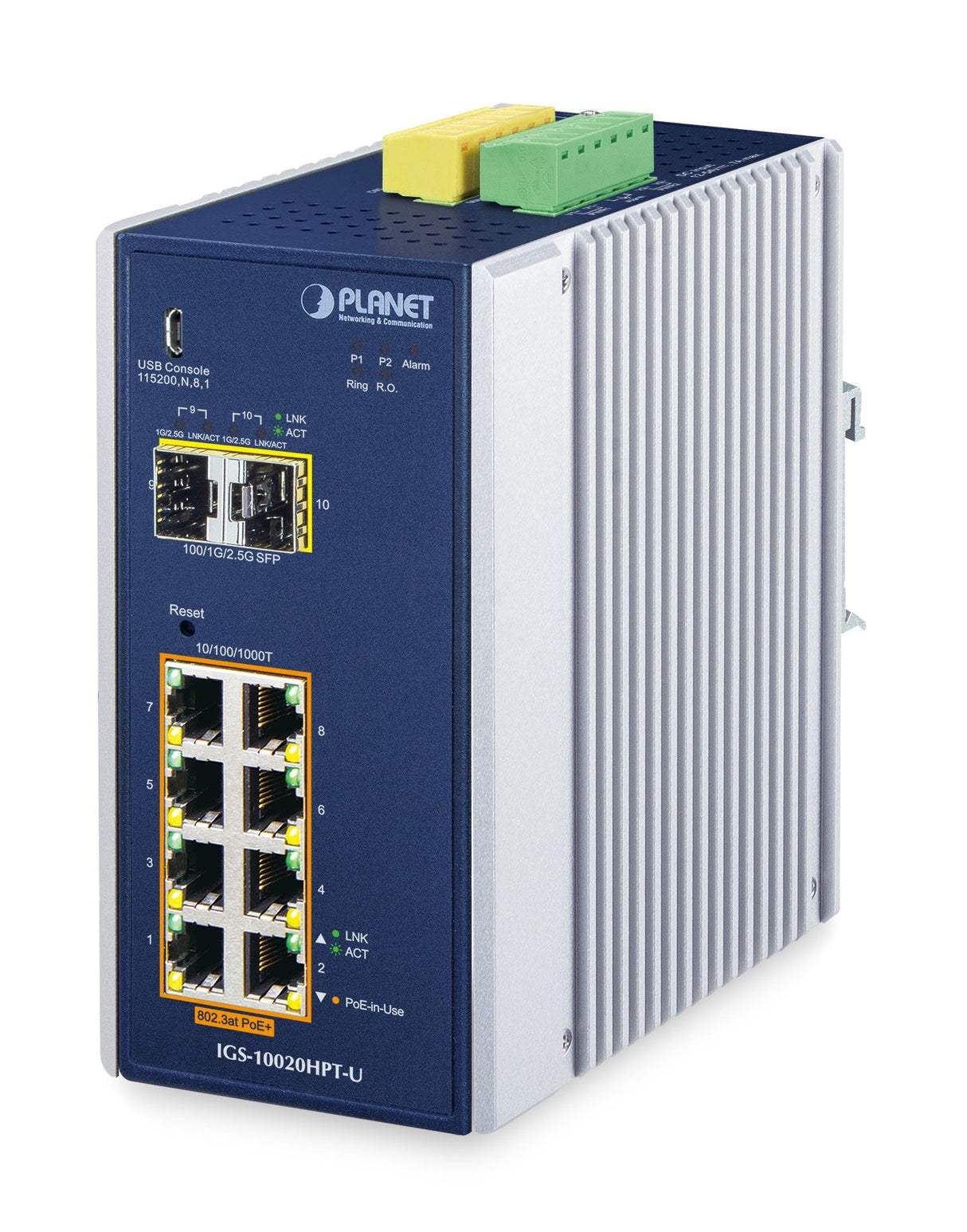 Din-Rail L2+/L3 Manageable Industrial Gigabit Poe Switch