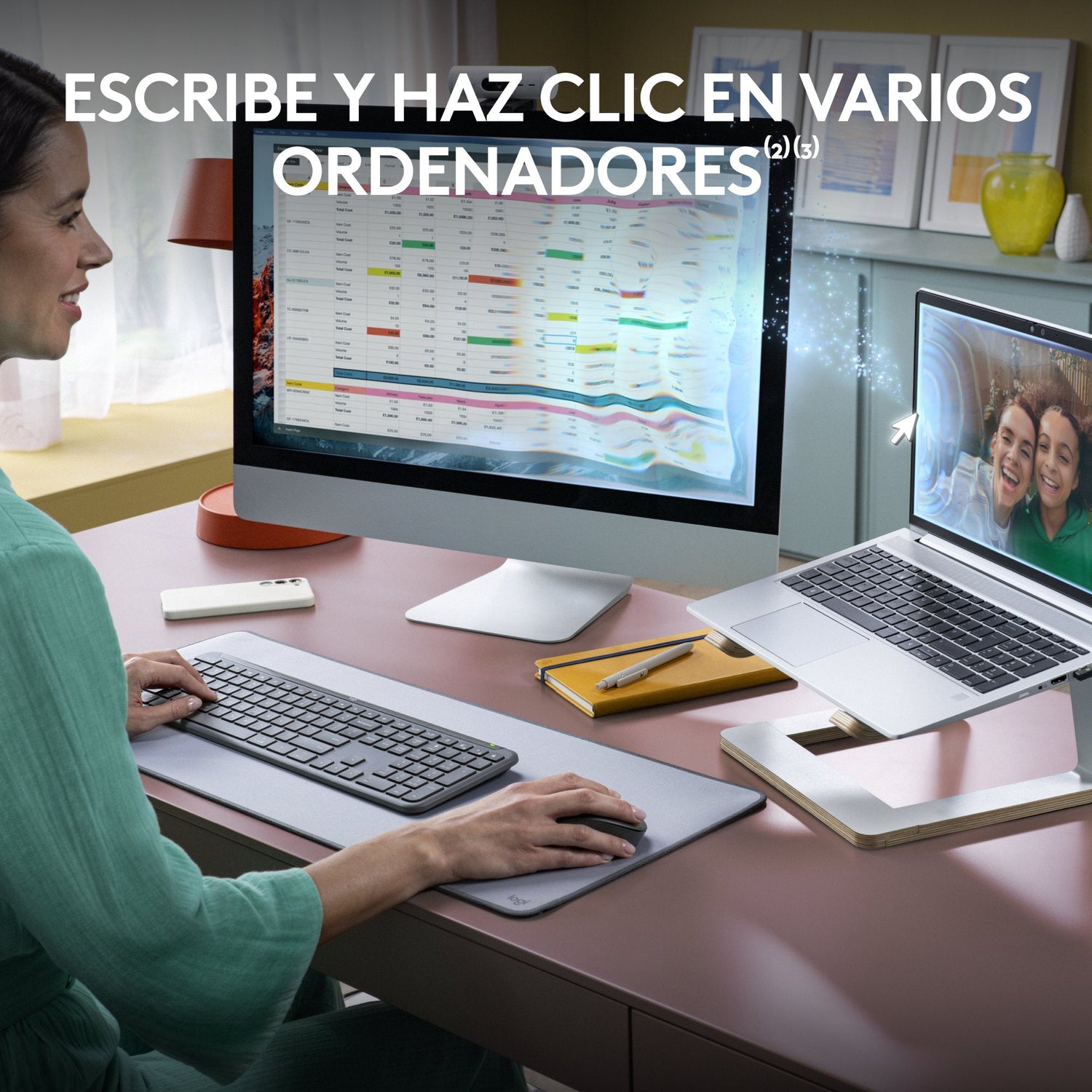 Teclado Español + Raton Logitech Mk950 Inalambrico 920-012486