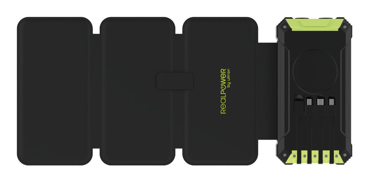 EAN 4040895011732 - RealPower PB-20000 Solar 20000 mAh Cargador inalámbrico Negro, Verde imagen 2