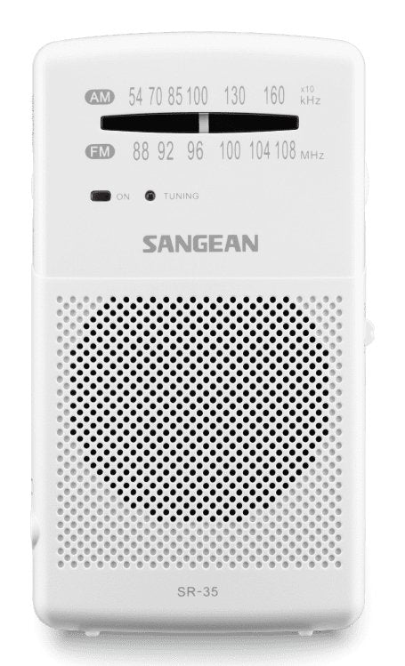 Sangean Sr-35 Blanco/ Radio De Bolsillo Fm/Am/Altavoz Integrado/Toma Auriculares
