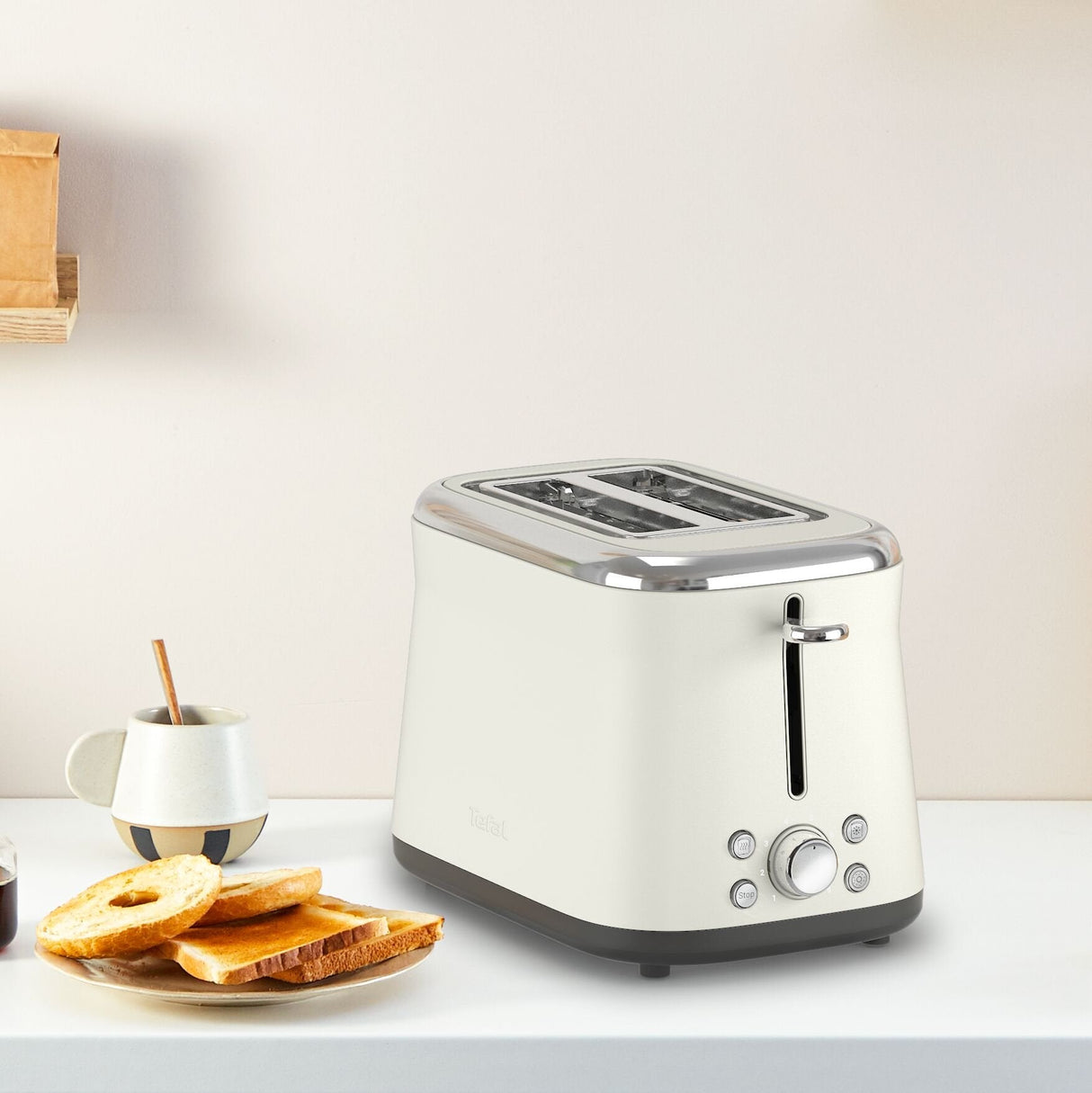 Tefal Tt720ae0 Collection Retro Toaster, 850 W, Beige