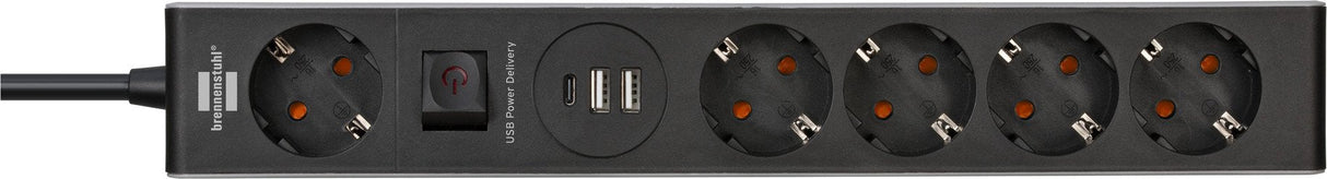 EAN 4007123667659 - Brennenstuhl 1159780615 base múltiple 1,5 m 5 salidas AC Interior Negro, Gris imagen 4