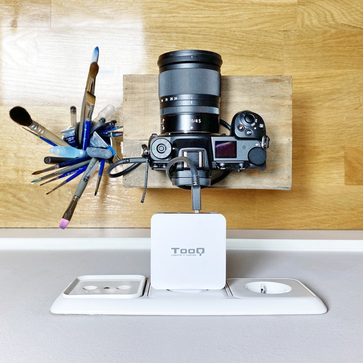 Tooq Cargador De Pared Usb 3.0, Usb-C - Carga Rapida - Blanco