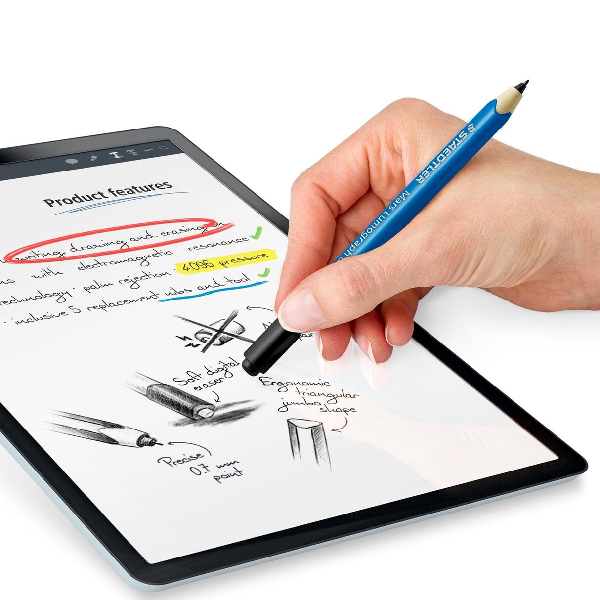 Staedtler Mars Lumograph Digital Jumbo 100% Pefc + 5 Spitzen