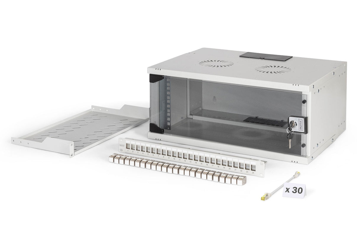 Conjunto De Red De 19", Carcasa Mural 4u Y Accesorios, Gr Versión Soho Pro, Sin Montar