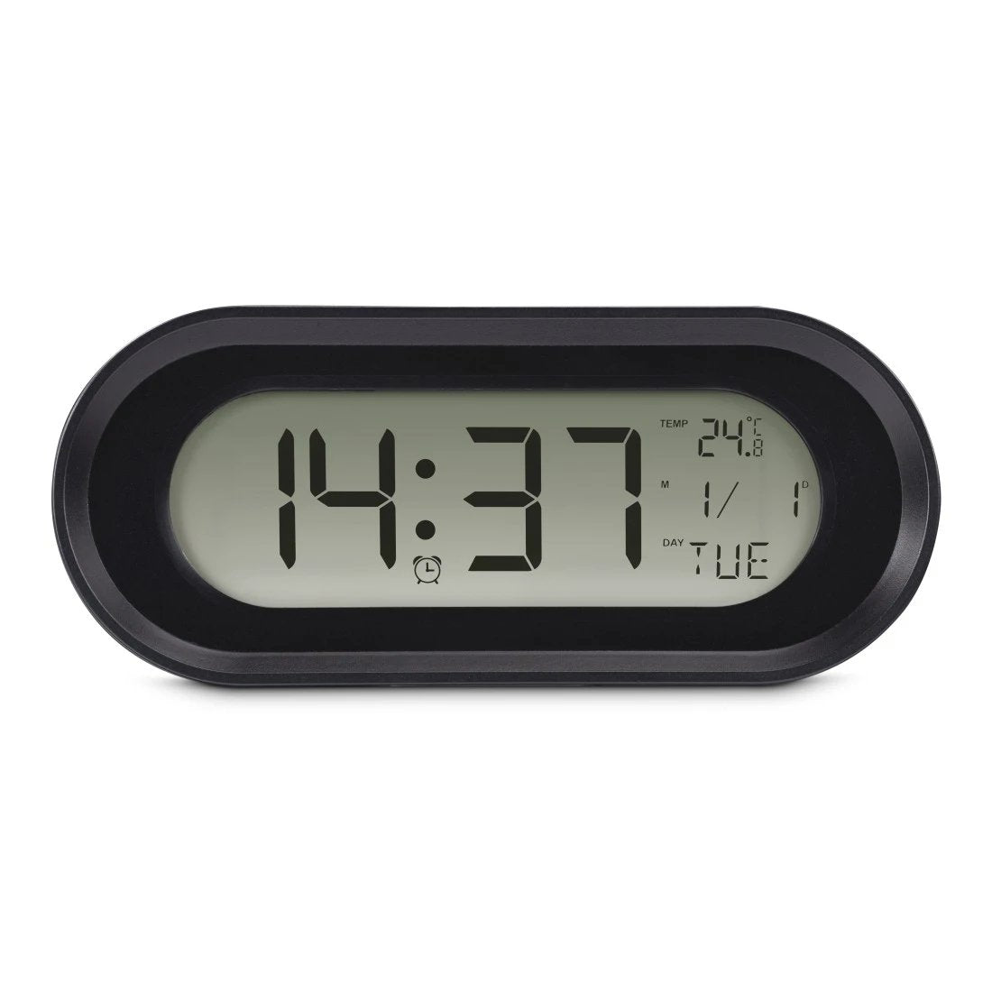 Hama Samos Reloj Despertador Digital - Patalla Lcd - Funcion De Repeticion De Alarma - Alarma De Aniversario -