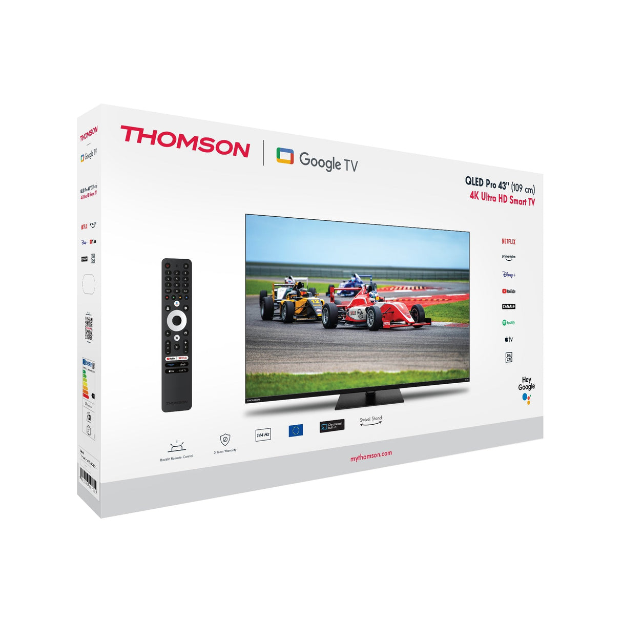 Thomson 43qg7c14 Tv 43" 4k Ultra Hd Qled Smart Tv Wi-Fi Negro