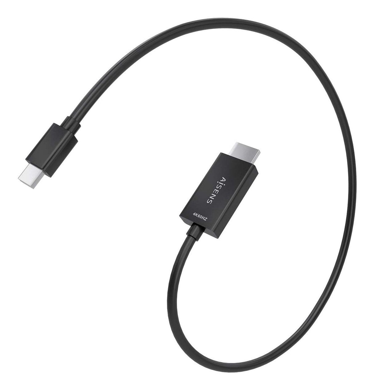 Aisens Cable Conversor Mini Dp A Hdmi 4k@60hz, Mini Dp/M-Hdmi/M, Negro, 0.6m