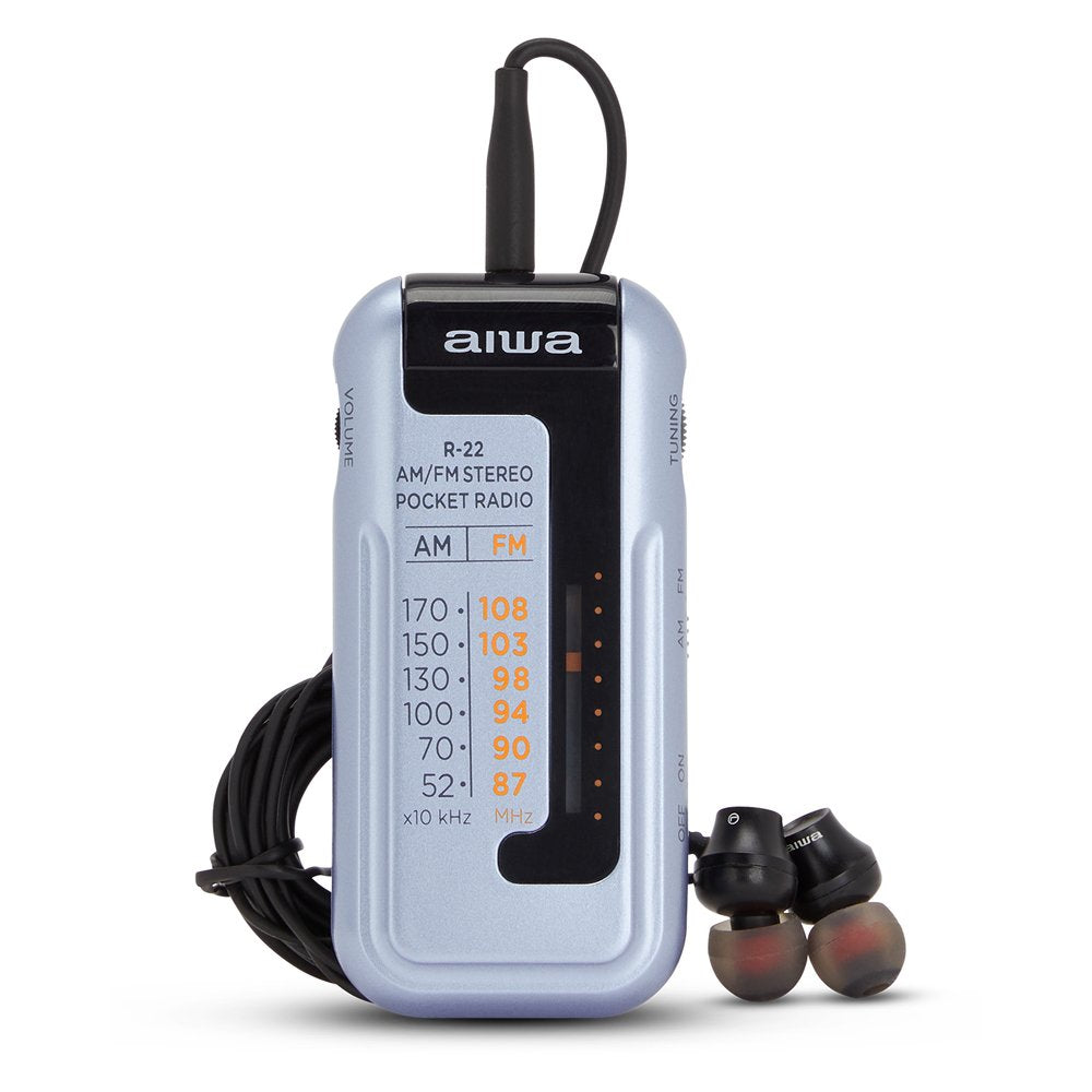 Radio Formato Mini Aiwa R-22sl Am/Fm Hyperbass Color Silver