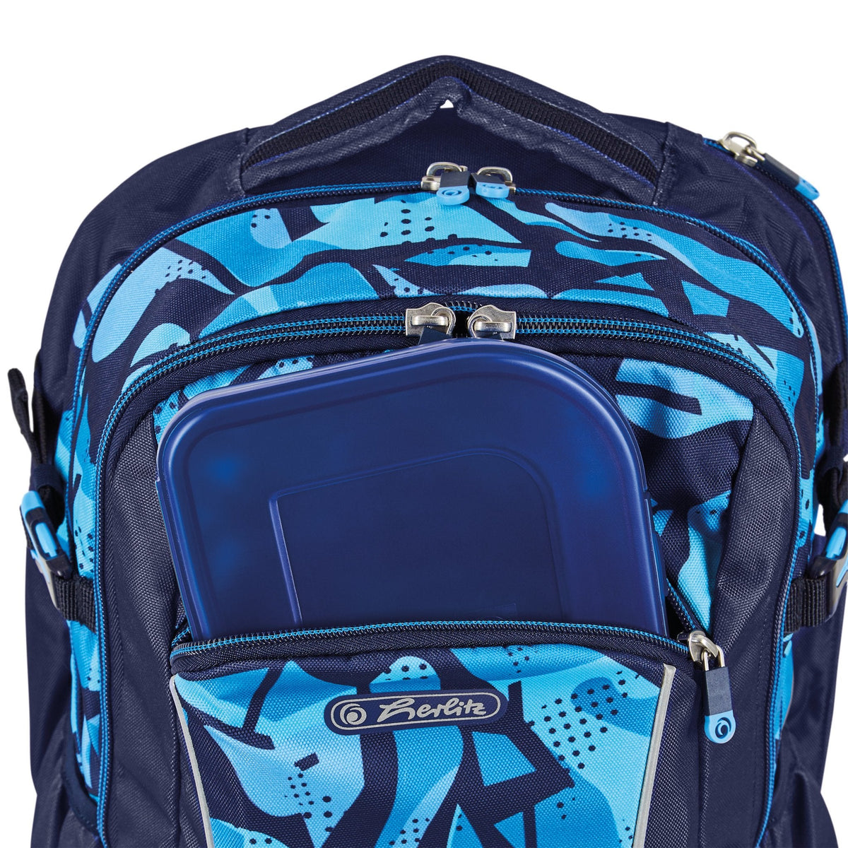 Herlitz Ultimate Camoblue Mochila Escolar Azul, Marina Poliéster