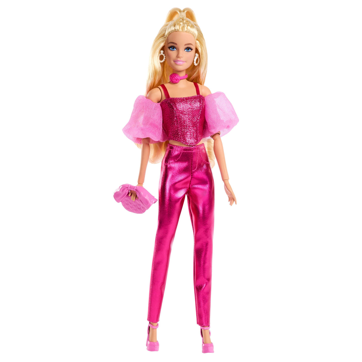 Mattel Barbie Deluxe Style Im Rosaen Metallic Outfit Jfp40