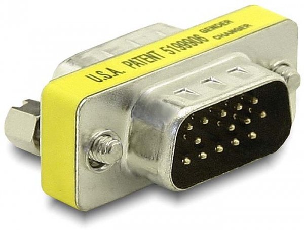 EAN 4043619650101 - DeLOCK 65010 cambiador de género para cable VGA Plata imagen 1