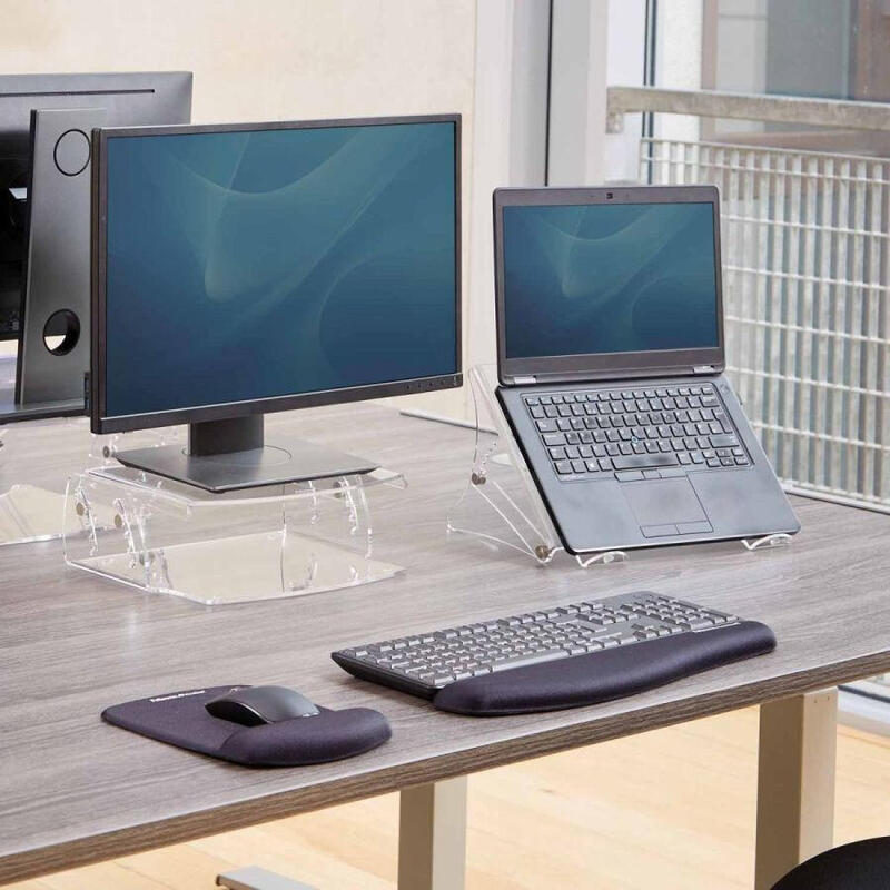Fellowes Clarity Soporte Para Portatil - Ajustable En 6 Alturas - Plataforma Con Ranuras - Hasta 6kg - Color