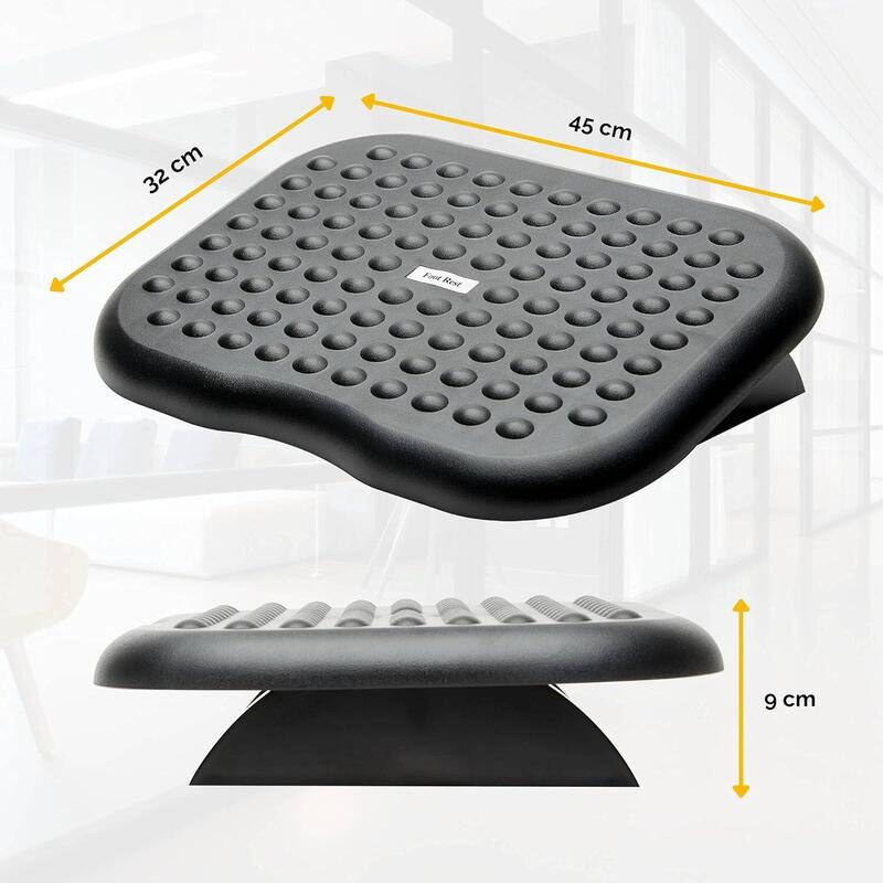 Fellowes Reposapies Profesional Inclinable Negro 6100801