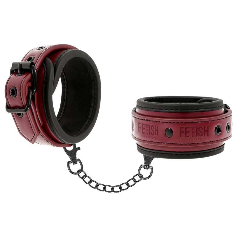Fetish Submissive Dark Room - Esposas Cuero Vegano Con Forro De Neopreno