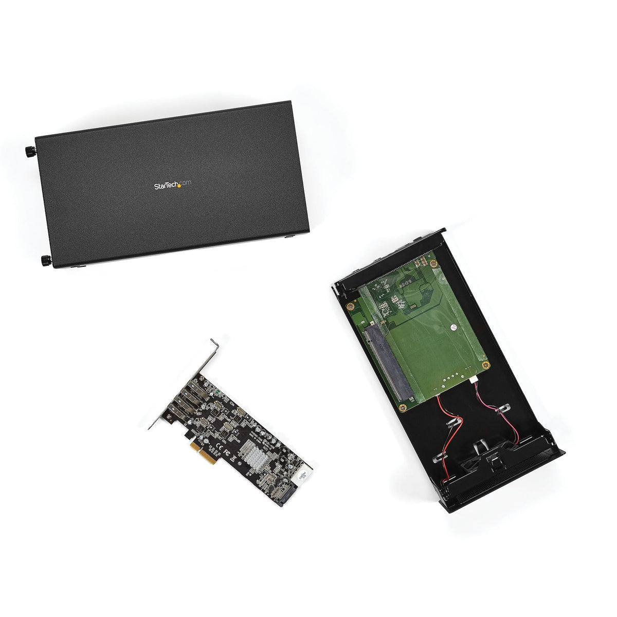 Startech.Com Tb31pciex16 Base Para Portátil Y Replicador De Puertos Alámbrico Negro