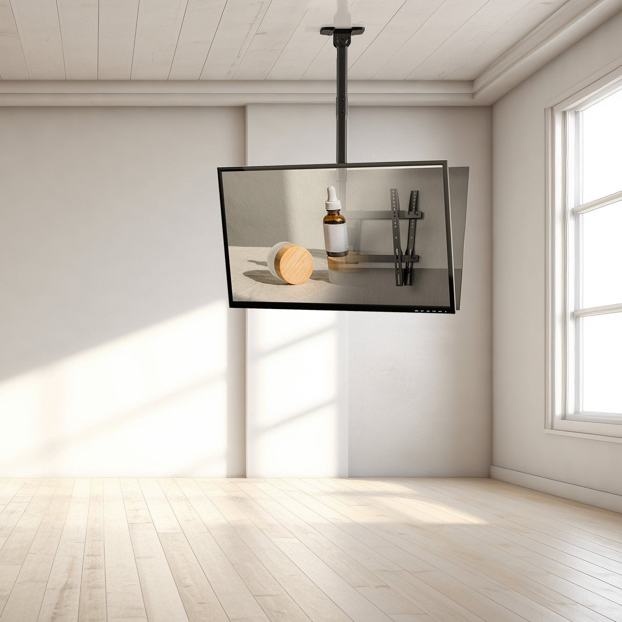 Soporte Techo 2 Pantallas 43-86" Negro