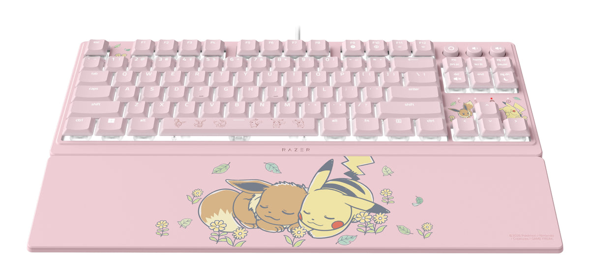 Razer Ornata V3 Tenkeyless Pikachu & Eevee Edition Teclado Juego Usb Rosa