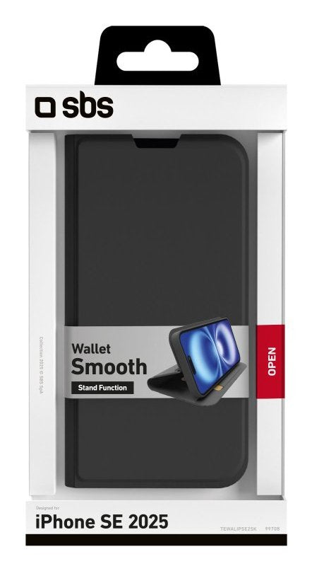 Sbs Wallet Stand Iphone 16e Schwarz