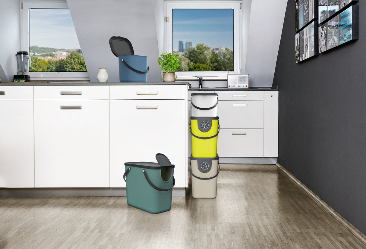 Rotho Albula Cubo De Basura Biológica De 6 Litros Azul