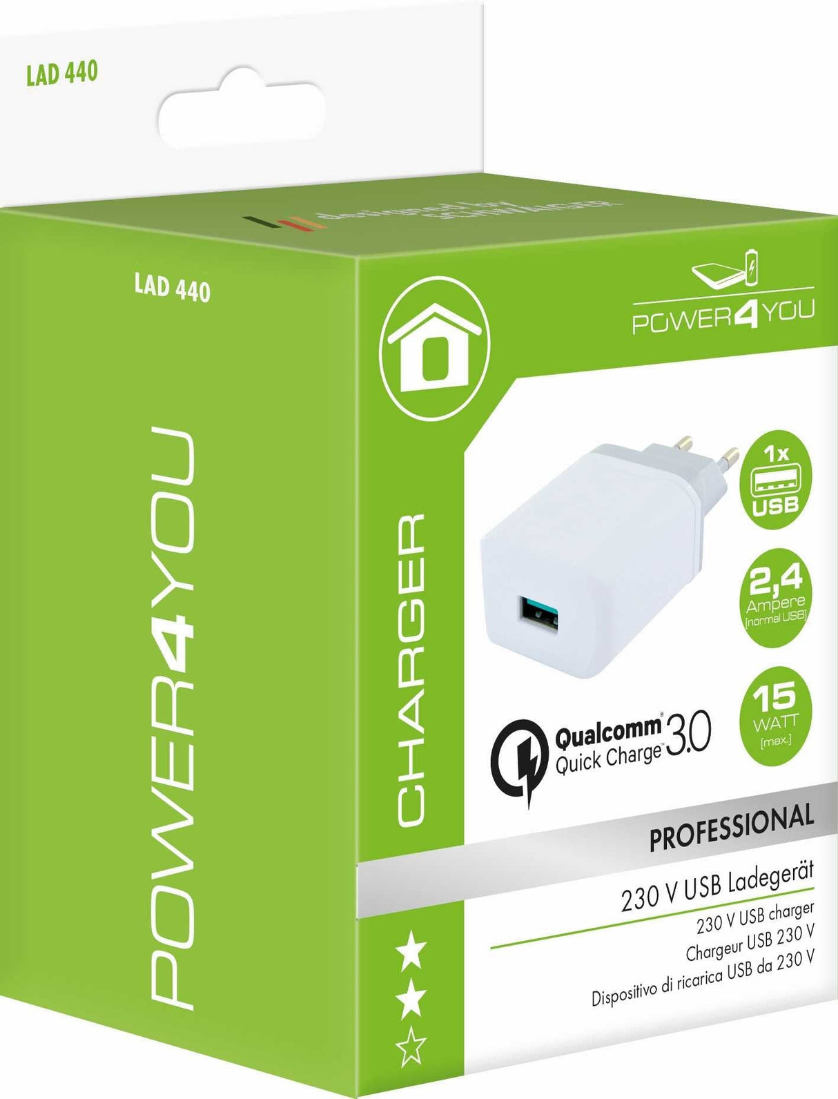 Schwaiger Adaptador De Pared 230v Quick Charge 3.0"