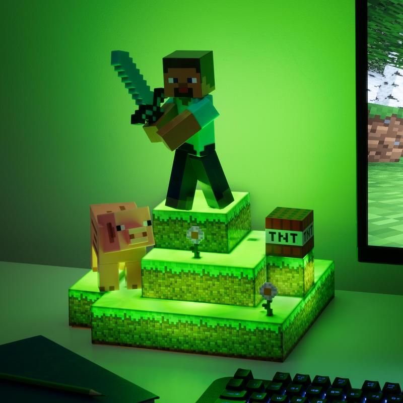 Lámpara Paladone Steve Diorama Minecraft