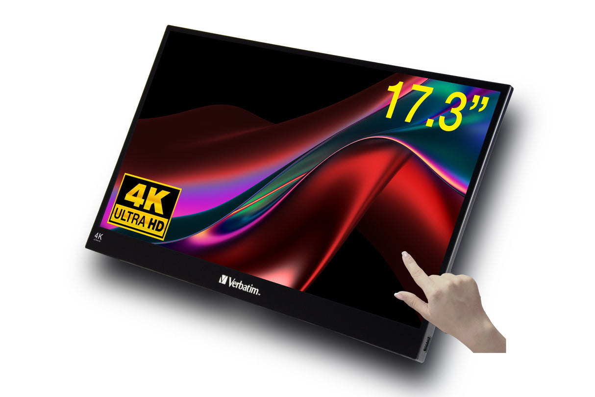EAN 0023942322122 - Verbatim 32239 pantalla para PC 43,9 cm (17.3") 3840 x 2160 Pixeles 4K Ultra HD LCD Pantalla táctil Negro imagen 1