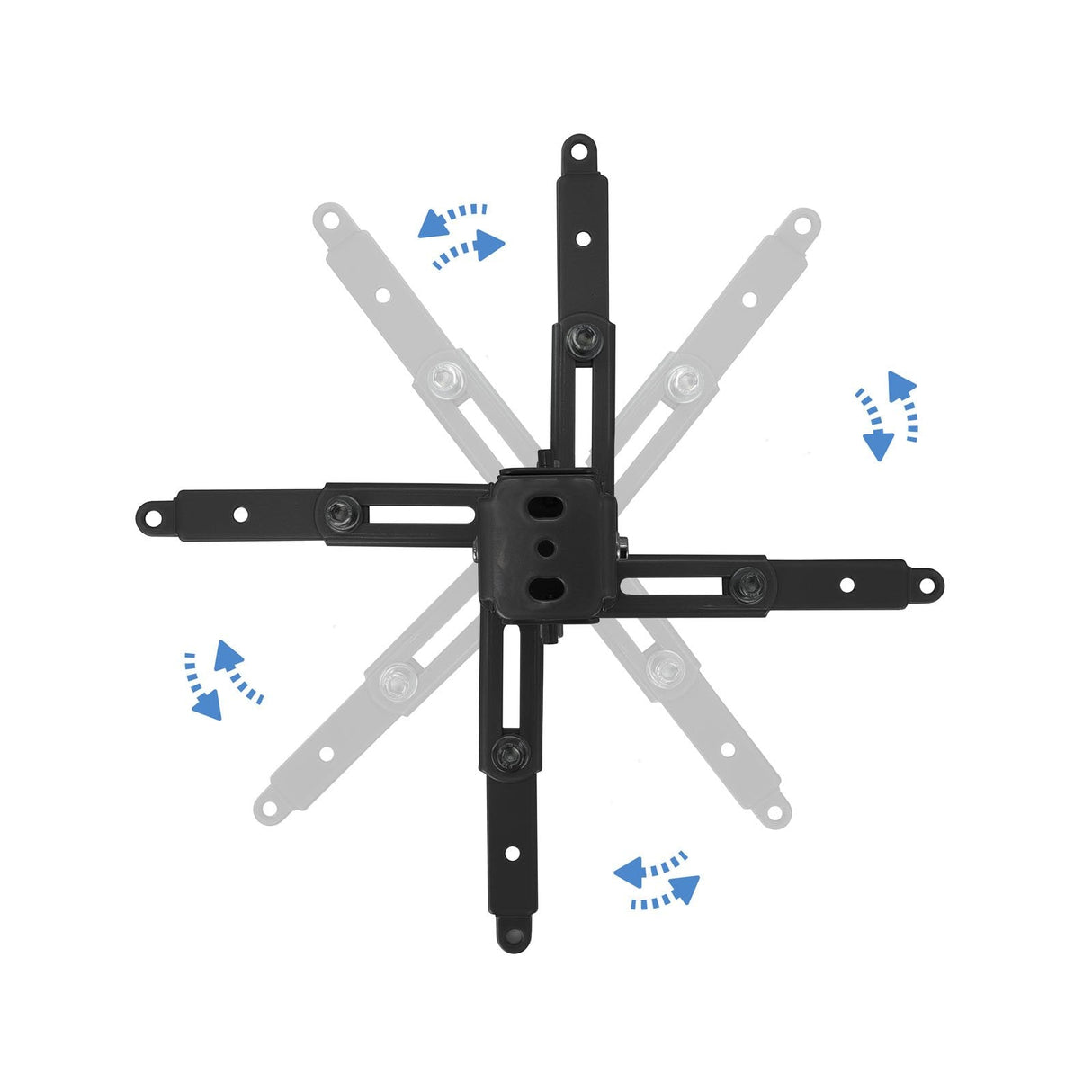 Tooq Soporte Universal De Techo Para Proyector - Inclinable Y Giratorio - Peso Max 20kg - Negro