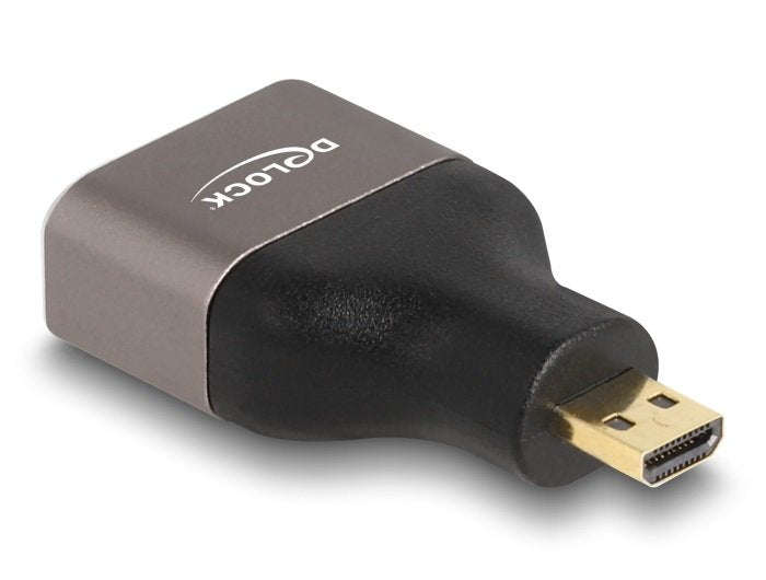 Delock Hdmi Adaptador Micro-D Macho A A Hembra 8k 60 Hz Gris Metall