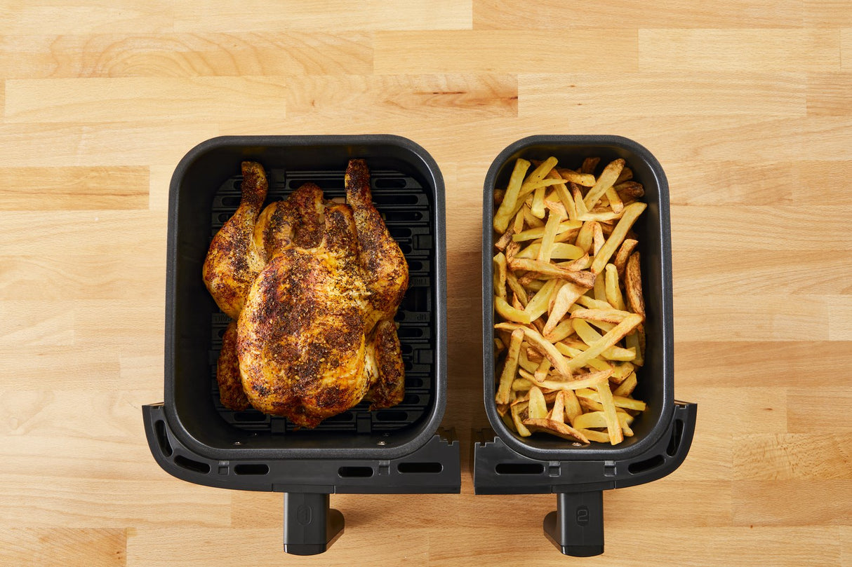 EAN 3045380024236 - Tefal Dual Easy Fry & Grill EY905D Doble 8,3 L Independiente 2700 W Freidora de aire caliente Acero inoxi imagen 10