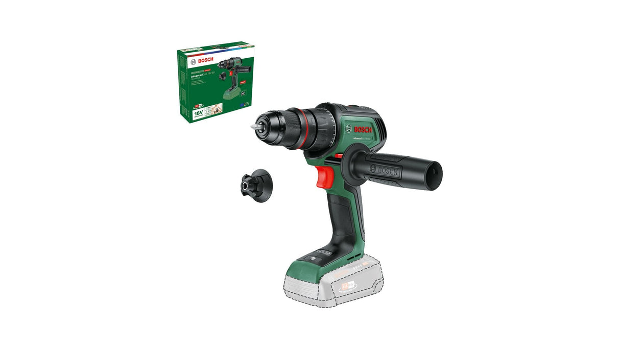 Bosch Taladro Inalámbrico Advanceddrill 18v-80 Quicksnap Solo Verde/Negro, Sin Batería Ni Cargador, Power For All Alliance 06039e2000