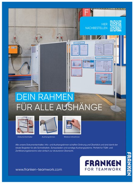 Franken Gmbh Aushangrahmen Pro A3 - Tafelrahmen - Azul - - Pared - 470 Mm - 10