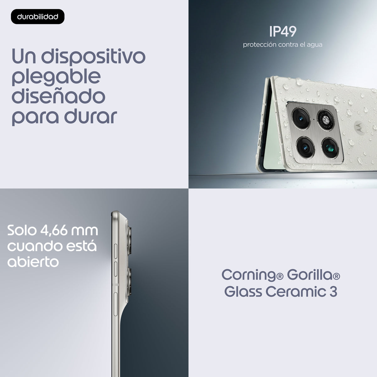 EAN 0840493610849 - Motorola razr fold 20,6 cm (8.09") SIM doble Android 16.0 5G USB Tipo C 16 GB 512 GB 6000 mAh Blanco imagen 13