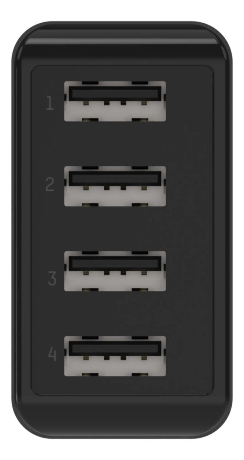 Cargador De Pared Ansmann Hc430 4xusb 3000ma Negro