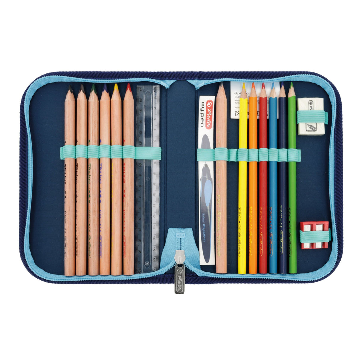 EAN 4008110370651 - Herlitz SoftLight Plus Greenline Blue Ice juego de mochila escolar Chica Poliéster Azul, Marina imagen 3
