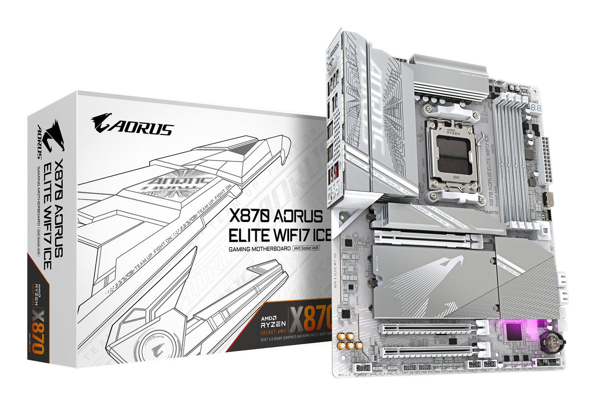 EAN 4719331864682 - GIGABYTE X870 AORUS ELITE WIFI7 ICE AMD X870 Zócalo AM5 ATX imagen 1