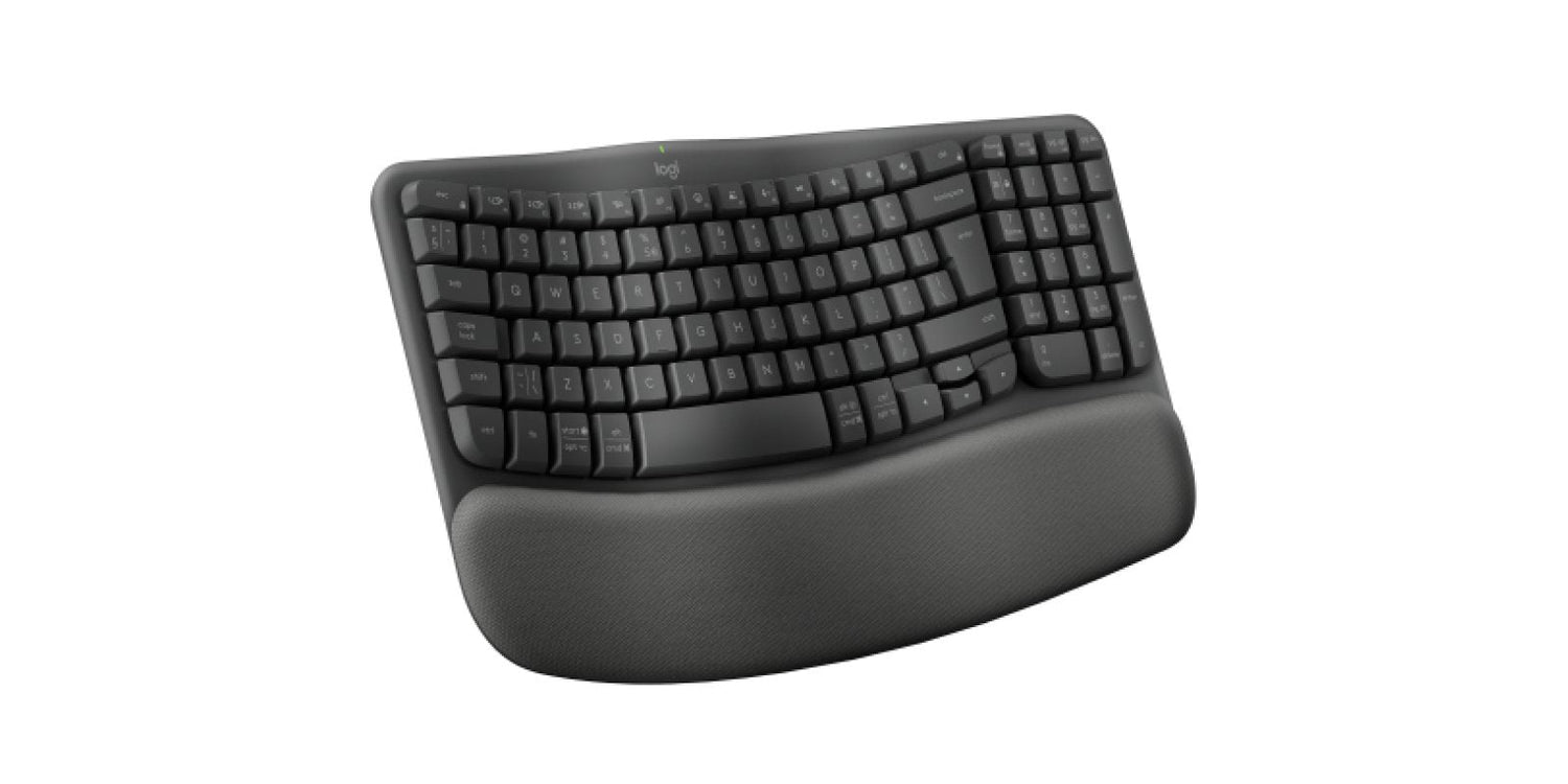 Teclado Ingles Logitech Wave Keys Rf Wireless + Bluetooth Qwerty Ee.Uu. Grafito