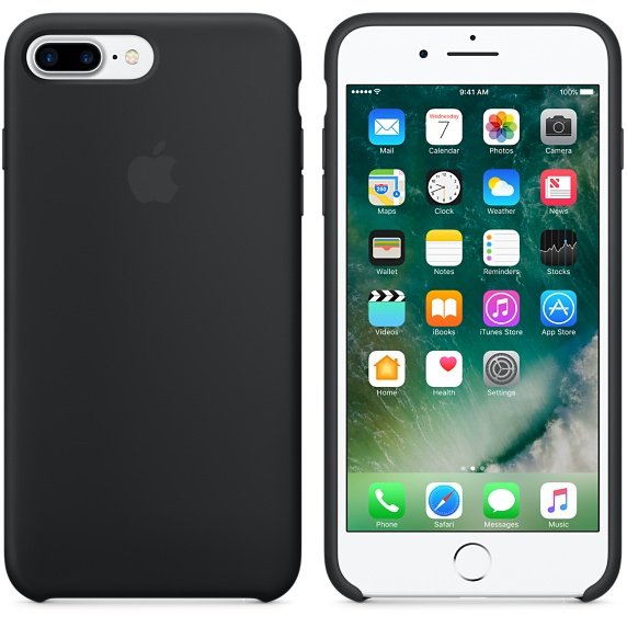 Appleâ Funda Iphone 7 Plus Silicona Negro Mmqr2zm/A