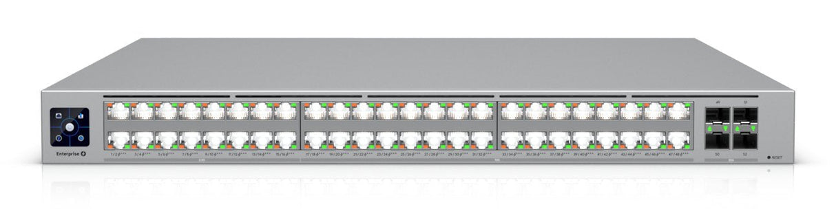 Ubiquiti Switch Unifi 16x2.5g Rj45 32x10g Rj45 4xsfp28 Managed Poe+++ 2150w 19" Rack-Mountable. 1.3" Touchscreen