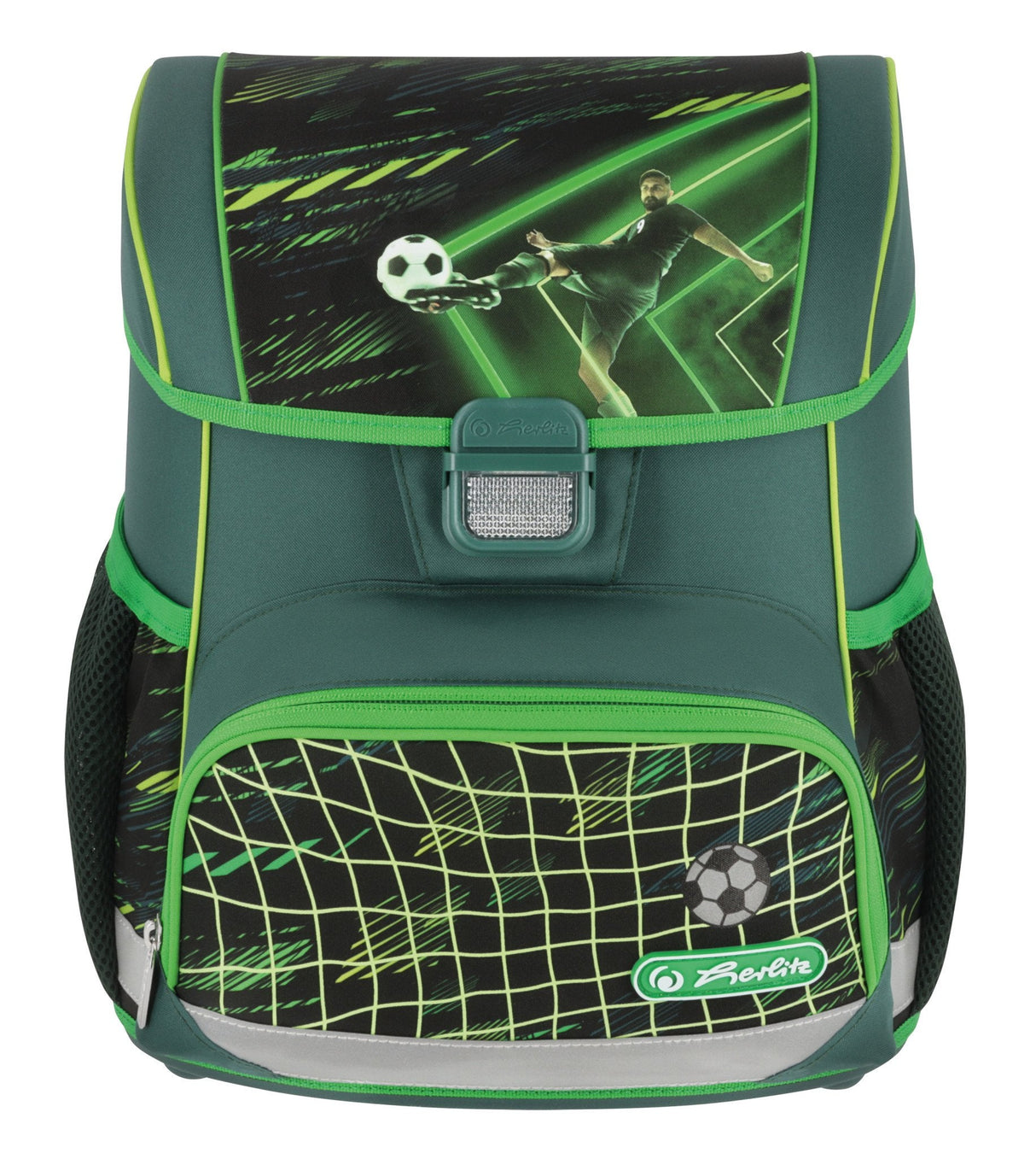 Herlitz Loop Plus Game Changer Juego De Mochila Escolar Niño Poliéster Negro, Verde
