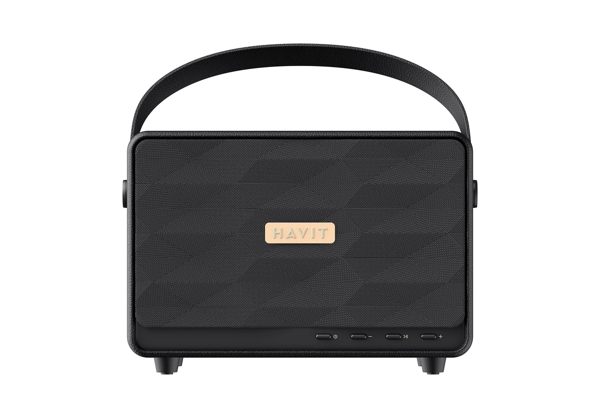 Altavoz Havit Bluetooth Retro, Sk907bt, 30 W, Batería 25 Horas, Tws, Usb/Tf/Aux, 198 X 127.5 X 148 Mm